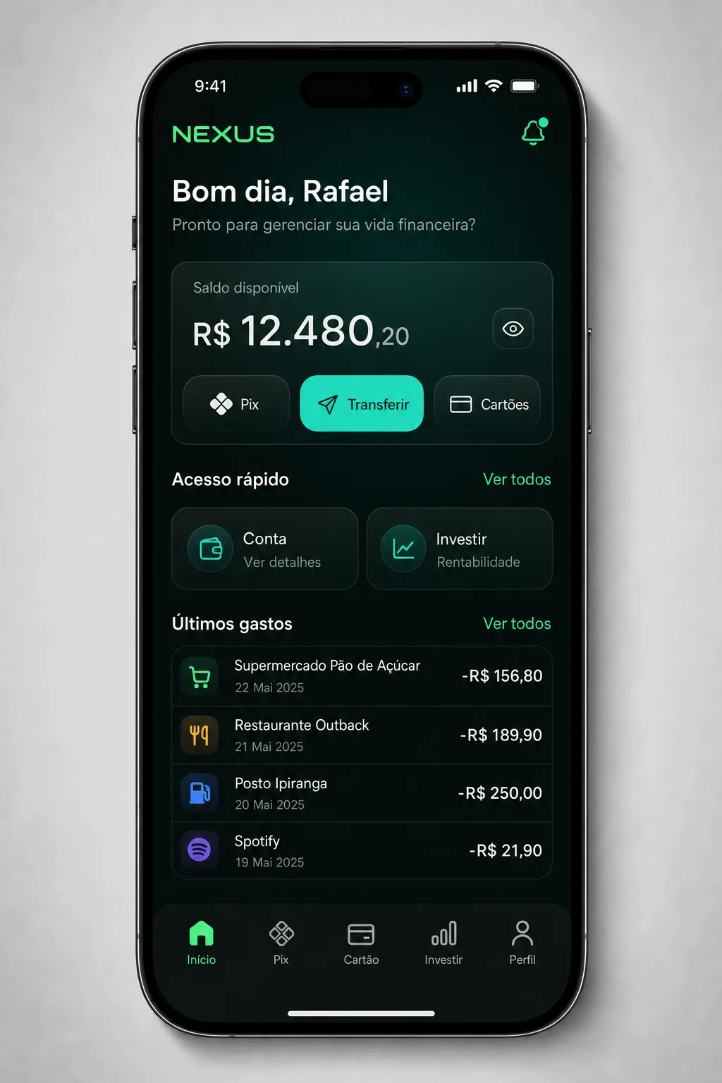 Nexus — Fintech e carteira