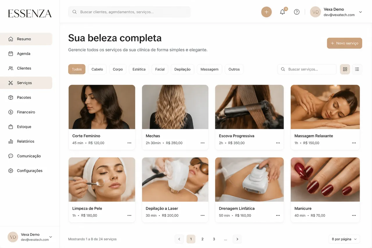 Essenza — Clinica multi-servico beleza