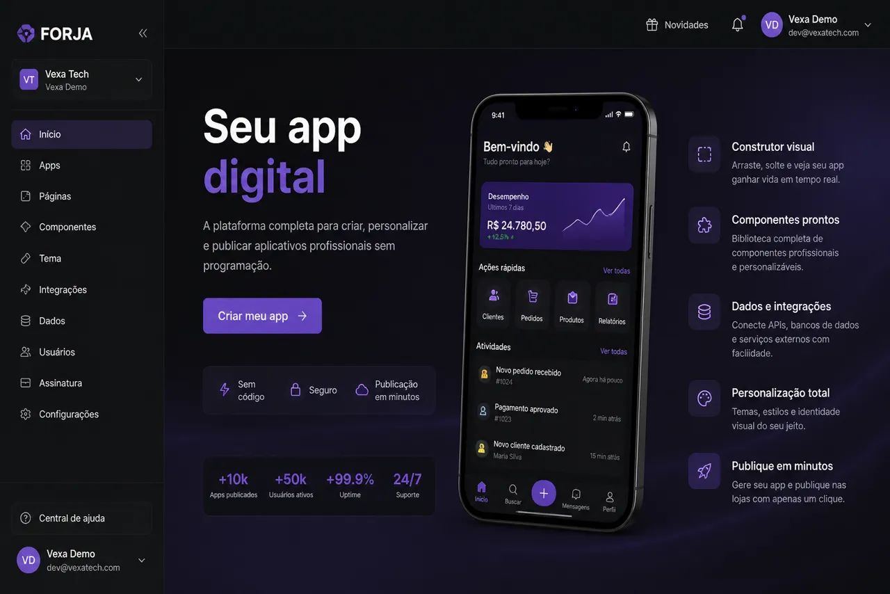 Forja — Builder de apps