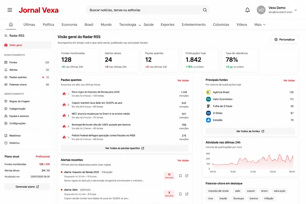 Jornal Vexa — tela 3